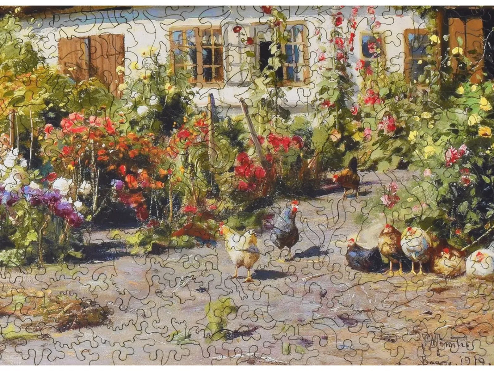 Liberty Puzzles A Cottage Garden with Chickens* Puzzles